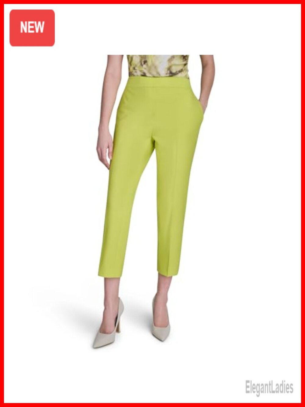 Women's Mid Rise Straight Leg Pull On Pant